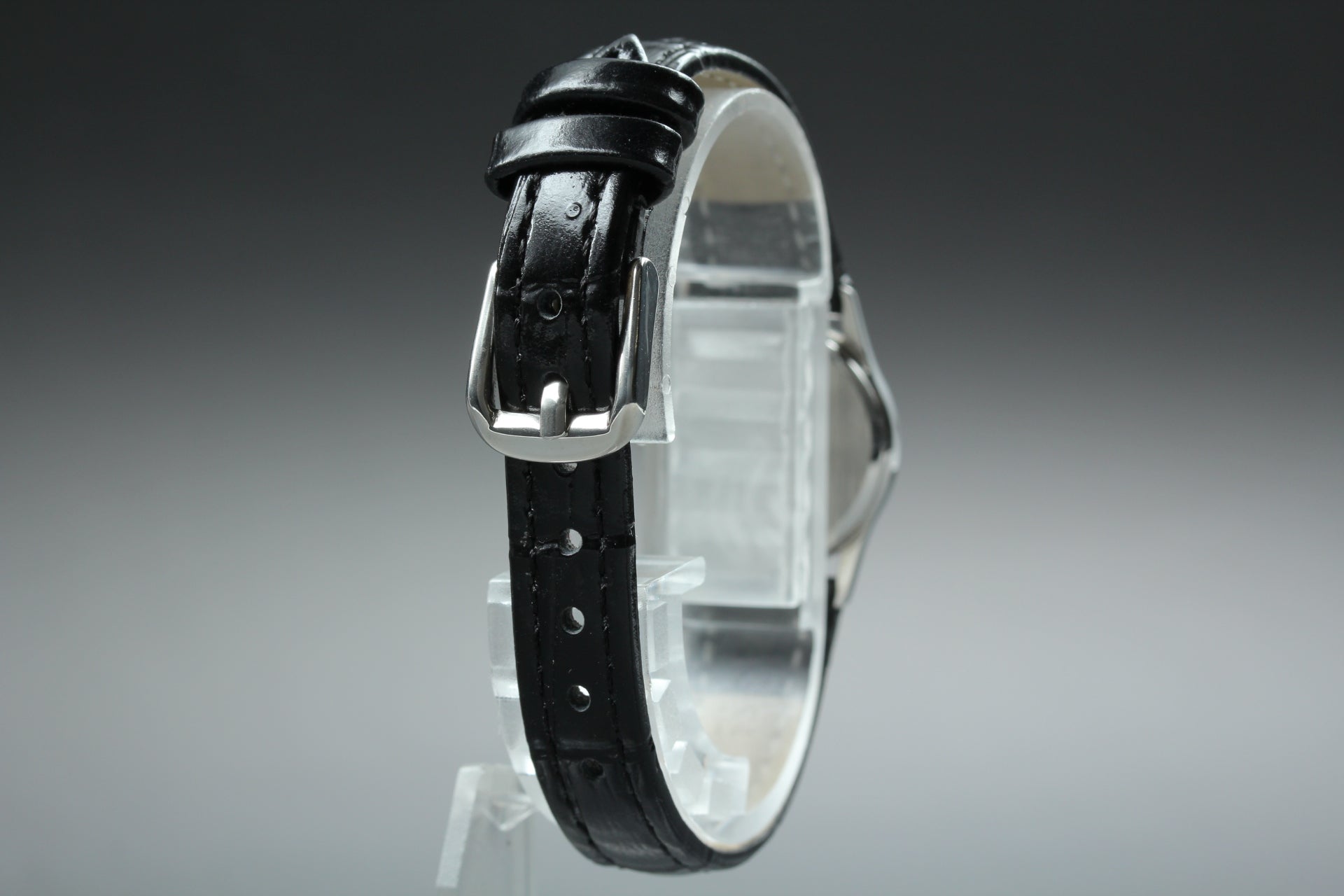 1986 w/Box OMEGA De Ville 21mm 591.0338 Quartz Silver Dial Women's Vintage Exc+5