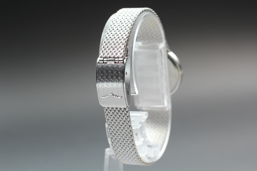 LONGINES 961 3320 22mm Quartz Stainless Steel Silver Dial Women's Vintage Exc+5