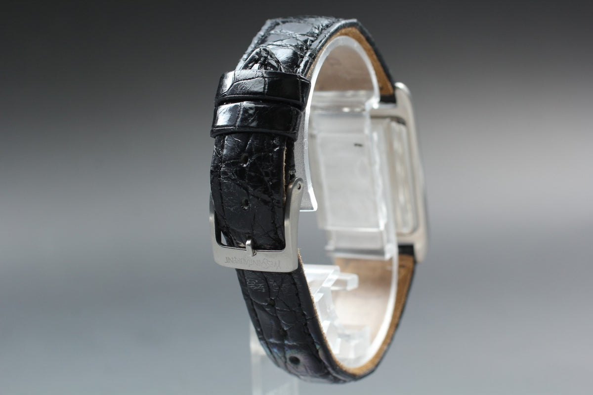 Near MINT/Box Yves Saint Laurent 23mm 4625-E68184 Quartz Roman Dial Tank Unisex