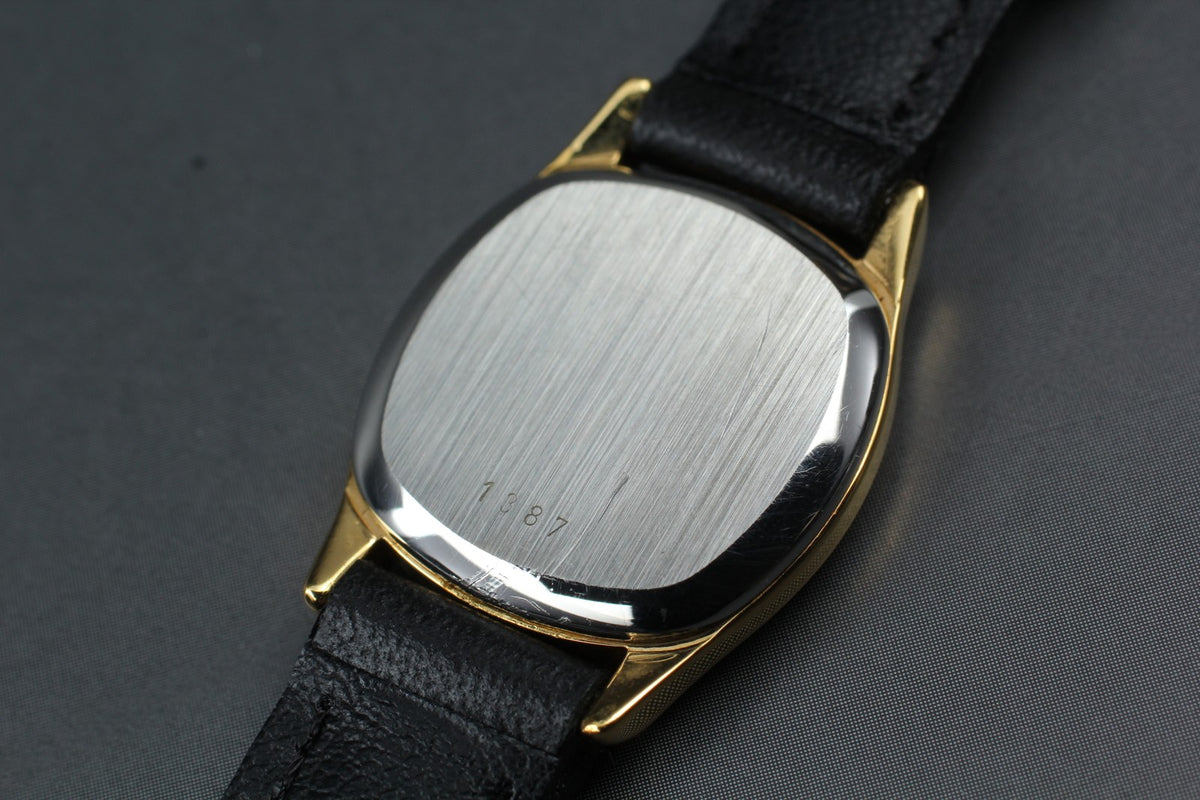 1982 Near MINT/Box, Paper OMEGA De Ville 20mm 591.0158 Quartz Gold Women Vintage