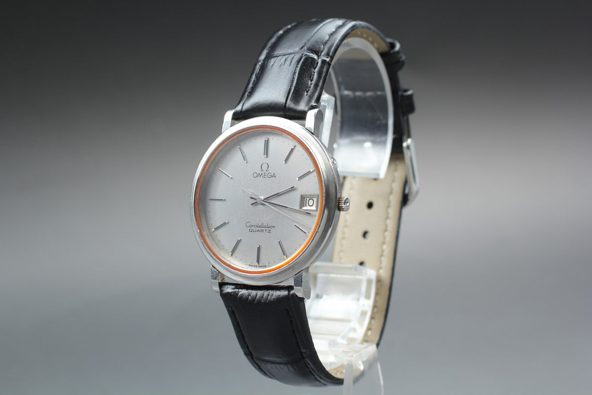 1979 Near MINT OMEGA Constellation 34mm 196.0138 Quartz Silver Dial Men Vintage