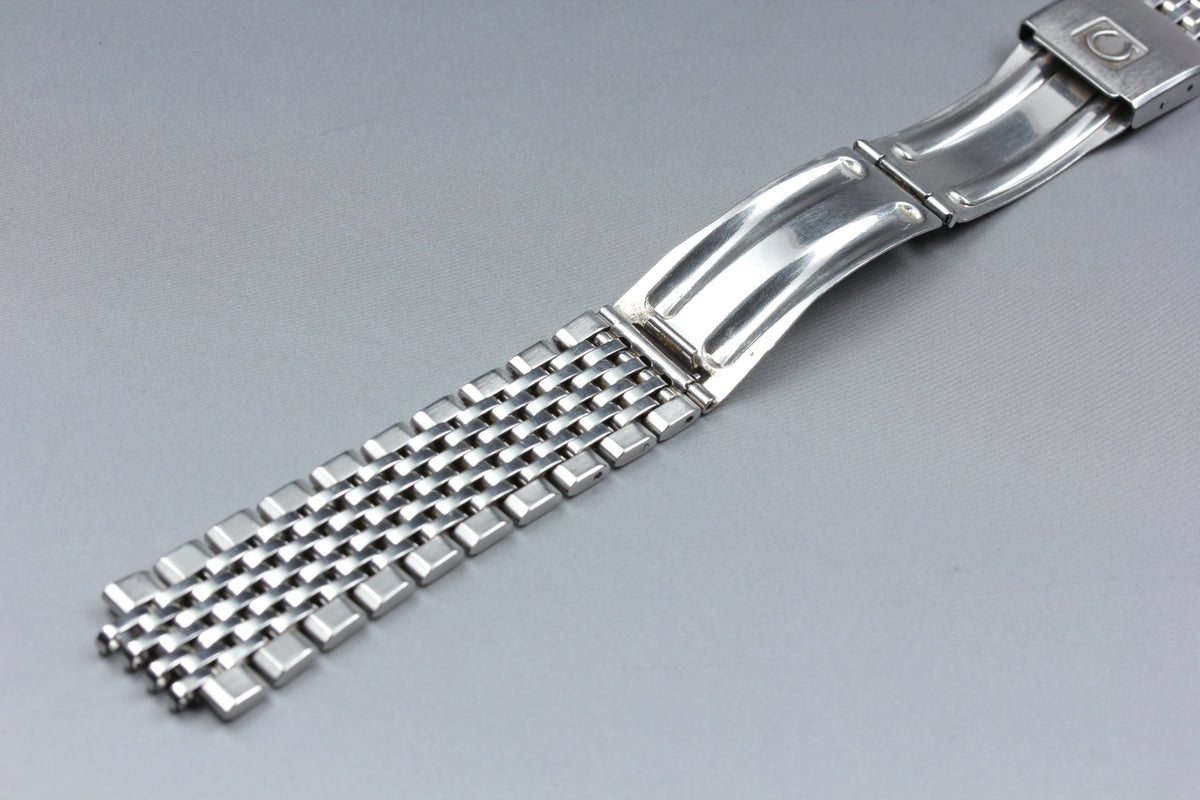 Near MINT OMEGA Seamaster Bracelet FF800/1444 18mm Stainless Steel Men's Vintage
