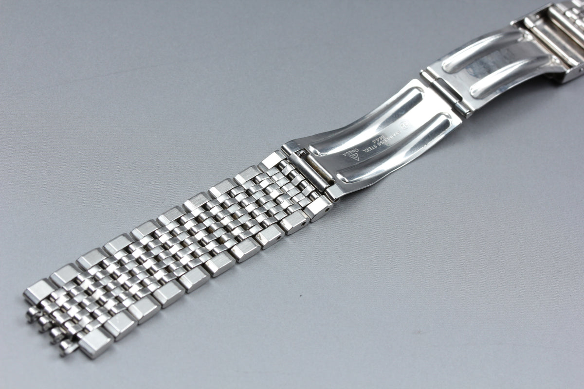Near MINT OMEGA Seamaster Bracelet FF800/1444 18mm Stainless Steel Men's Vintage
