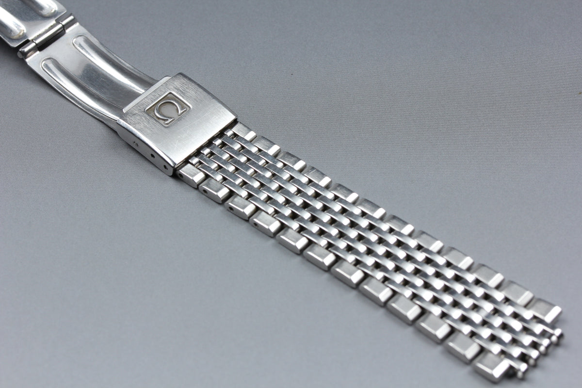 Near MINT OMEGA Seamaster Bracelet FF800/1444 18mm Stainless Steel Men's Vintage