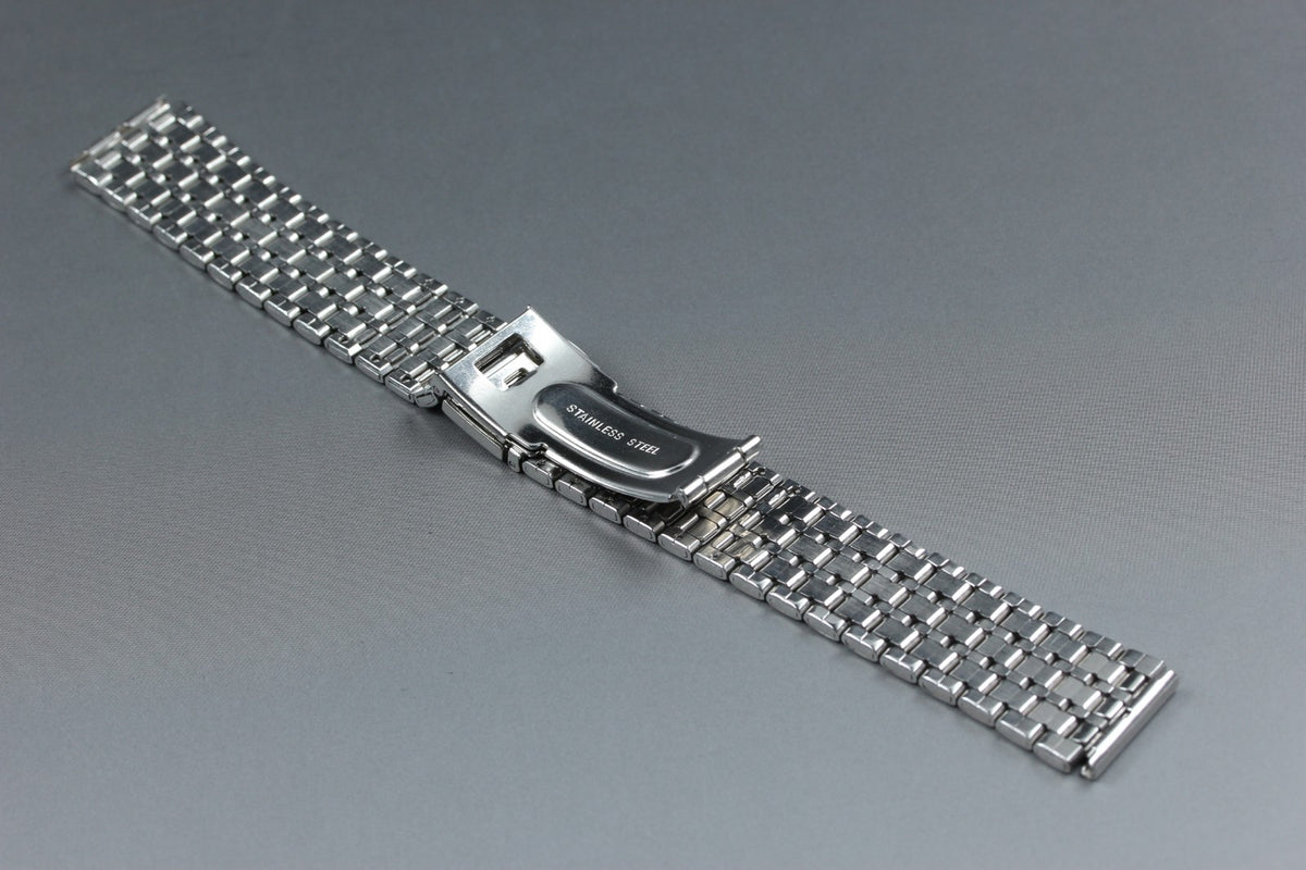 Near MINT OMEGA Bracelet 18mm Stainless Steel Silver Men's Genuine Band Vintage