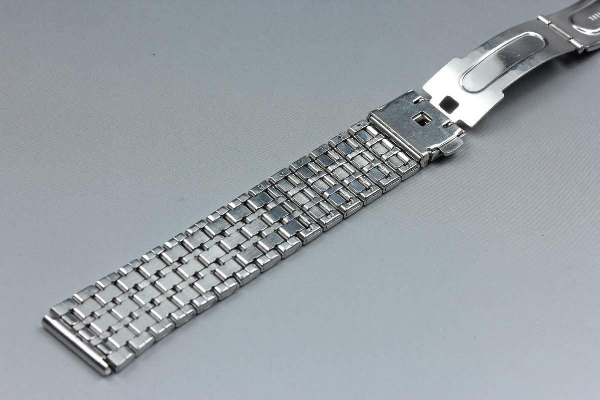 Near MINT OMEGA Bracelet 18mm Stainless Steel Silver Men's Genuine Band Vintage