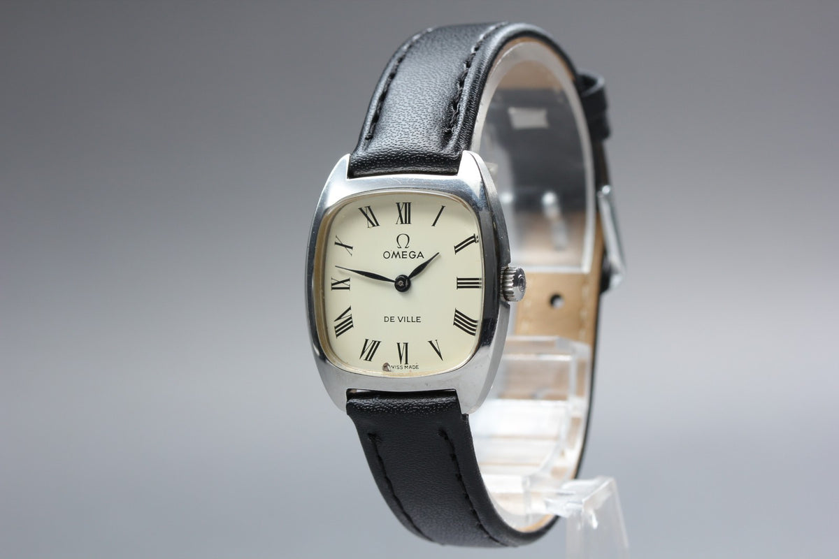 1975 OMEGA De Ville 25mm 511.0531 Manual White Roman Dial Women's Vintage Exc+5