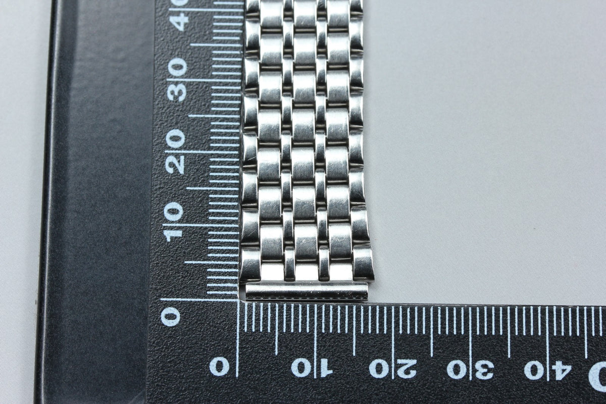 Near MINT OMEGA Bracelet 18mm Stainless Steel Silver Men's Genuine Band Vintage