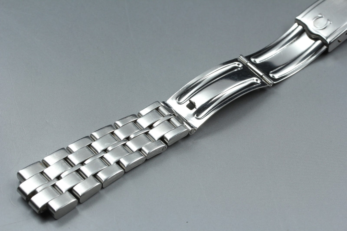 Near MINT OMEGA Bracelet 19mm FF515/1172 Stainless steel Silver Men's Vintage