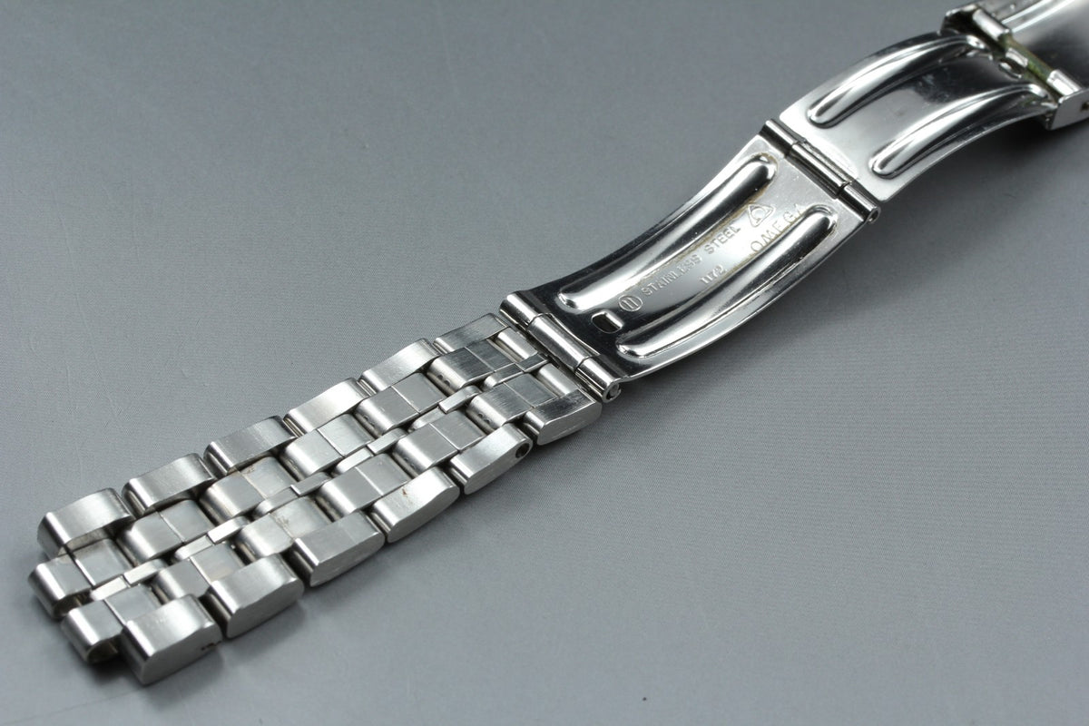 Near MINT OMEGA Bracelet 19mm FF515/1172 Stainless steel Silver Men's Vintage