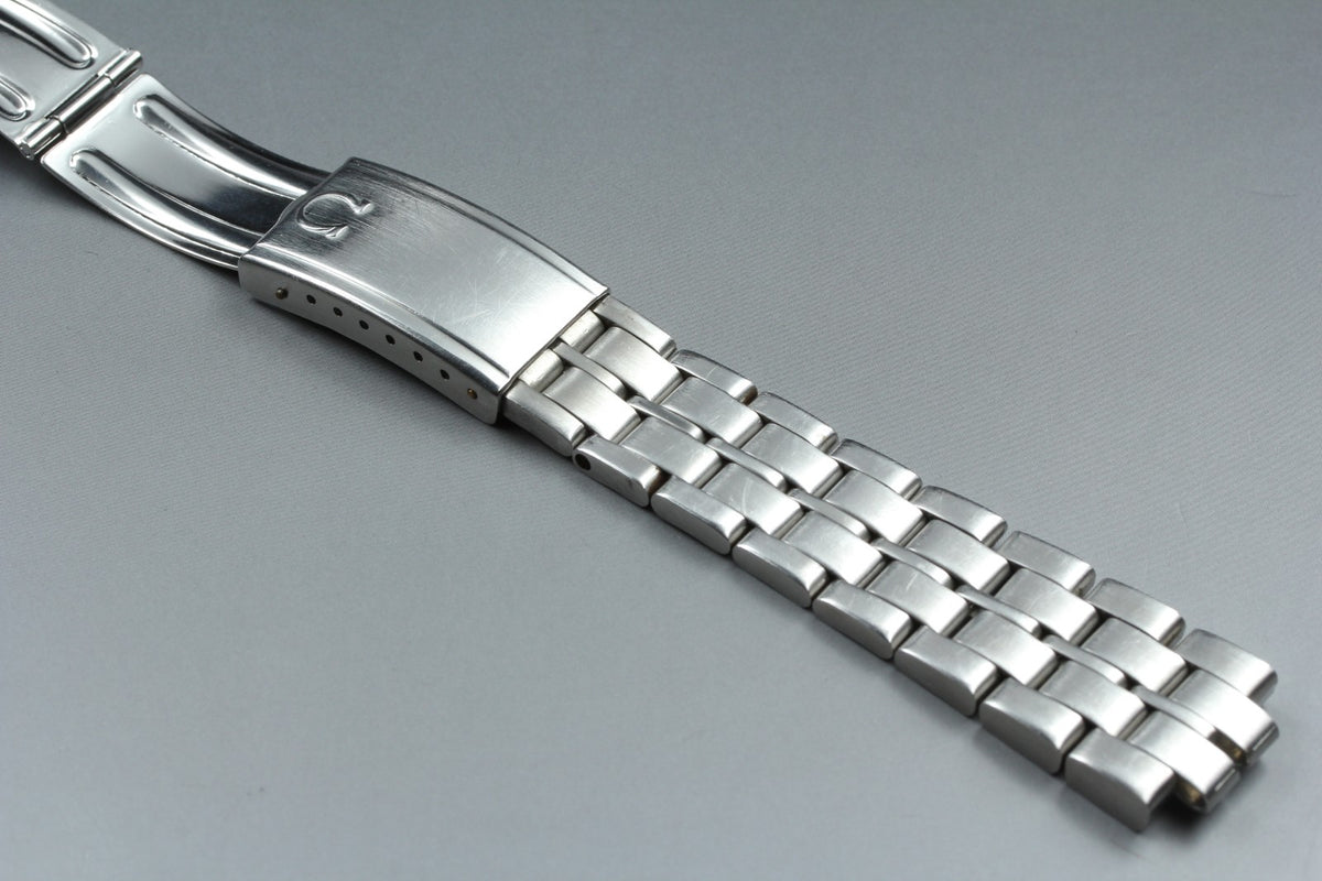 Near MINT OMEGA Bracelet 19mm FF515/1172 Stainless steel Silver Men's Vintage