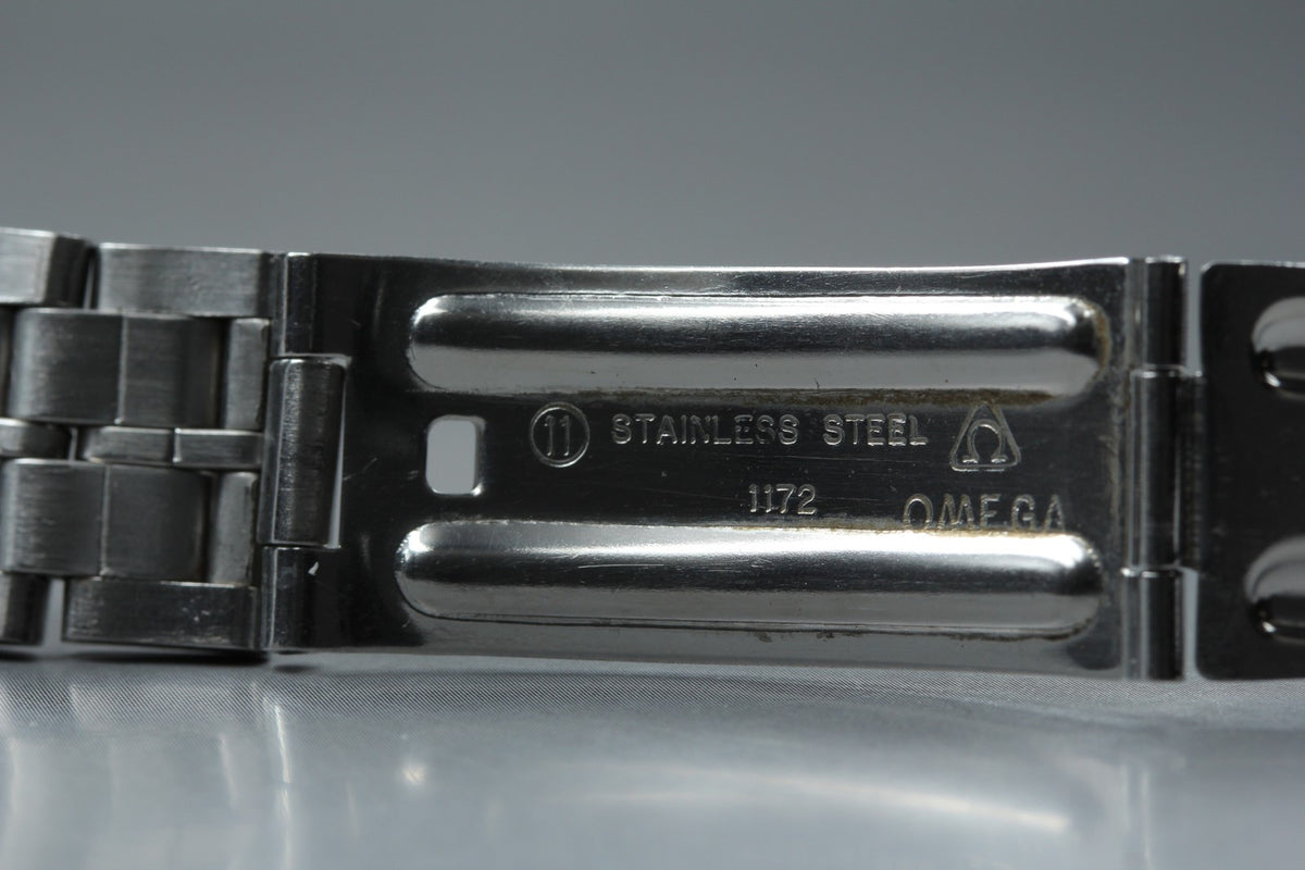 Near MINT OMEGA Bracelet 19mm FF515/1172 Stainless steel Silver Men's Vintage