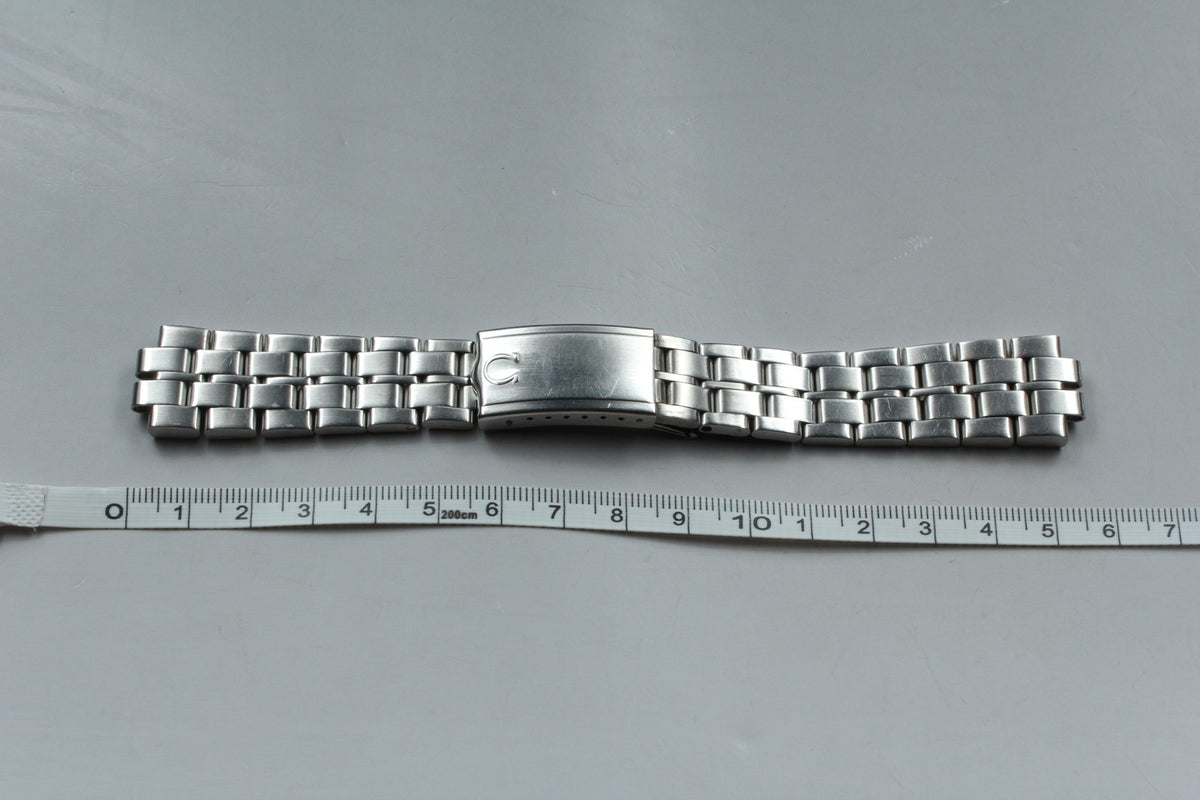 Near MINT OMEGA Bracelet 19mm FF515/1172 Stainless steel Silver Men's Vintage