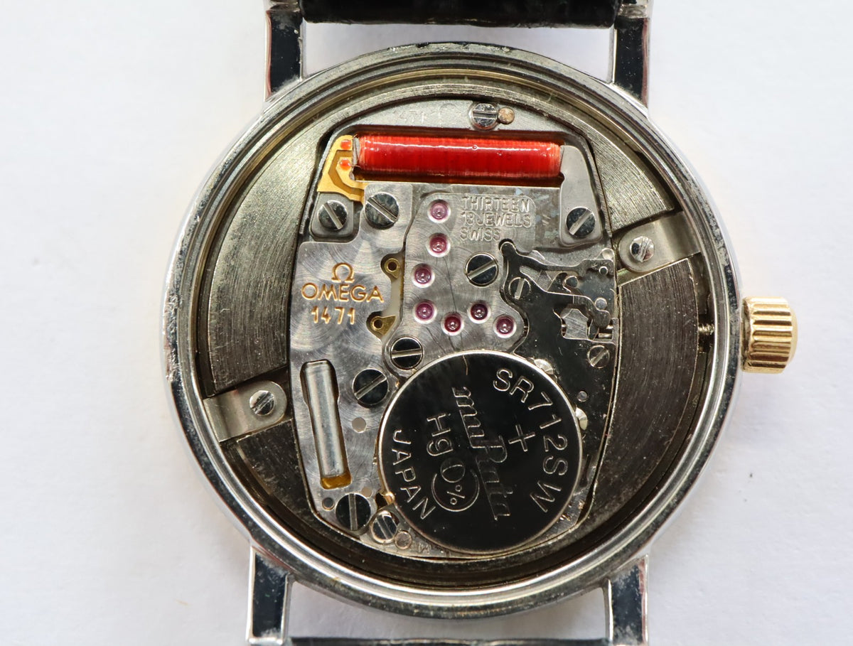 1995 Near MINT OMEGA De Ville 23mm 595.1111 Quartz Roman Dial Women's Vintage