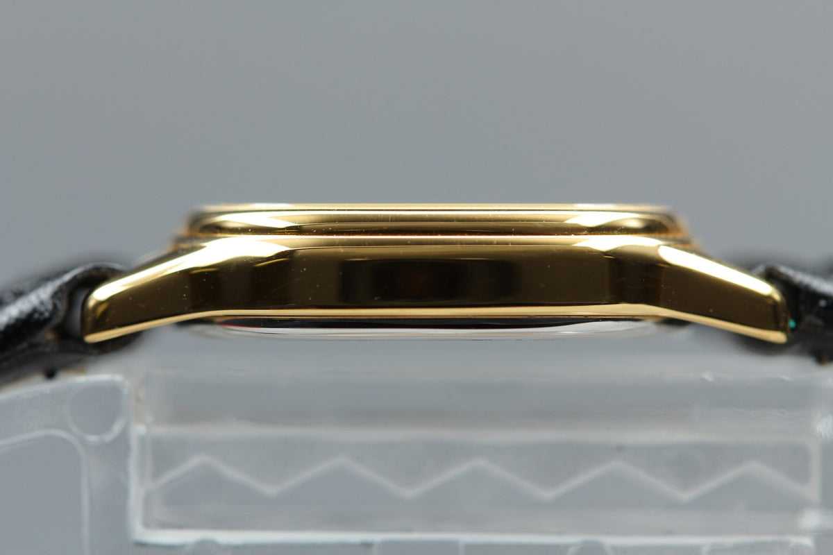 1984 MINT/Box OMEGA De Ville 20mm 591.0280 Quartz Gold Dial Women's Vintage