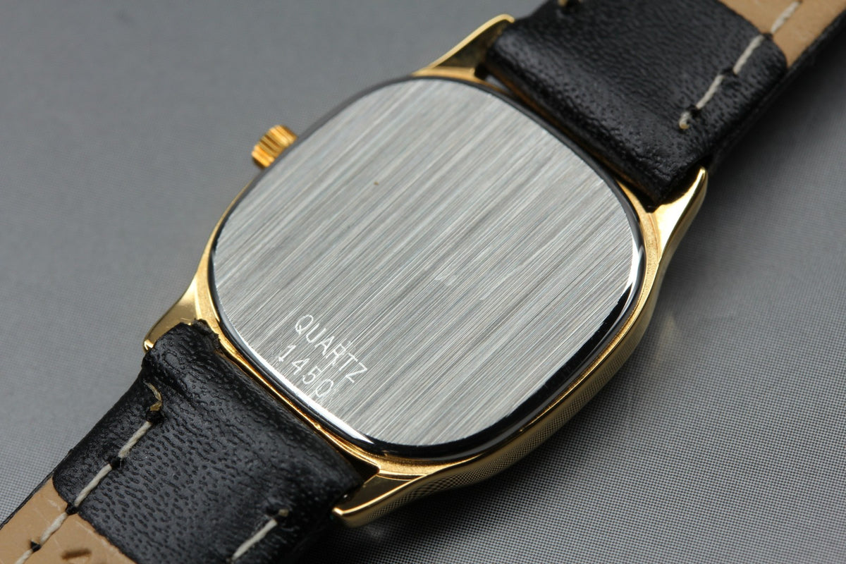 1984 MINT/Box OMEGA De Ville 20mm 591.0280 Quartz Gold Dial Women's Vintage