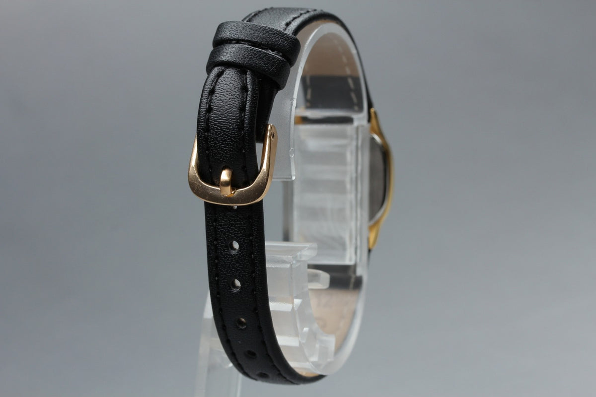 1984 MINT/Box OMEGA De Ville 20mm 591.0280 Quartz Gold Dial Women's Vintage
