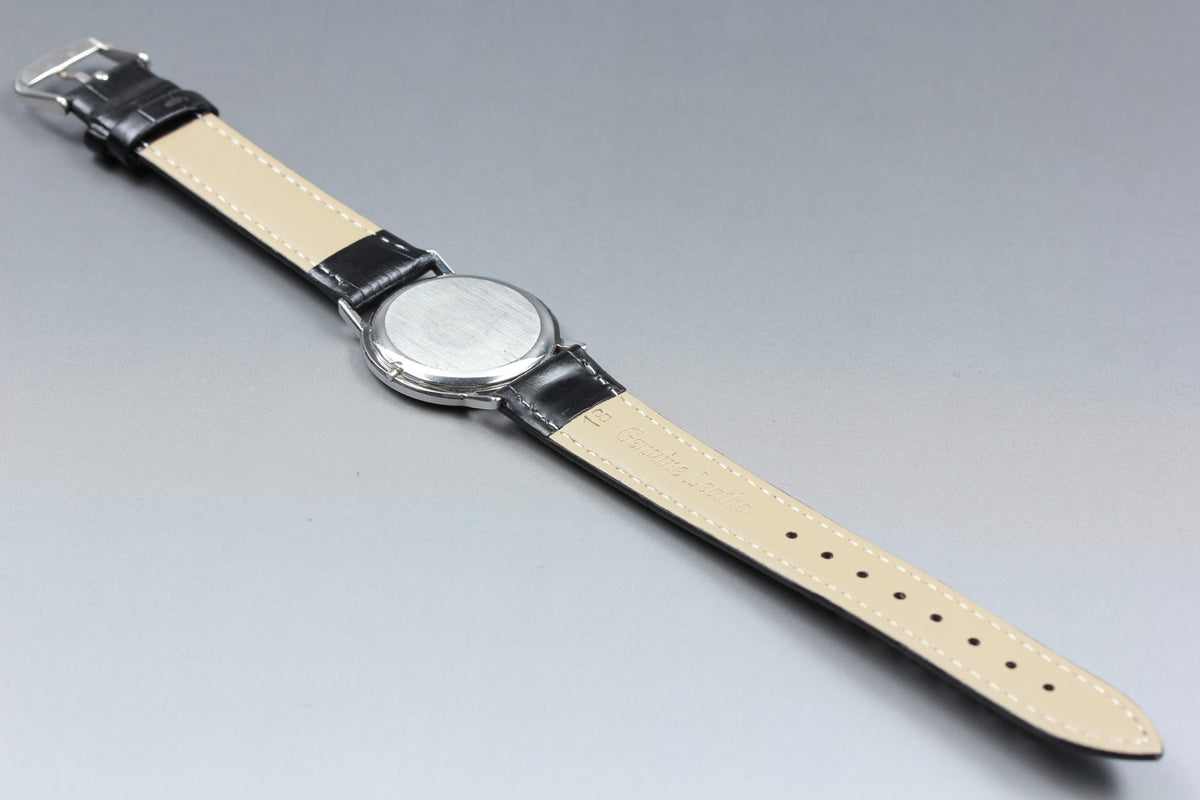 1980 Near MINT OMEGA De Ville 32mm 191.0101 Quartz Silver Roman Dial Men Vintage