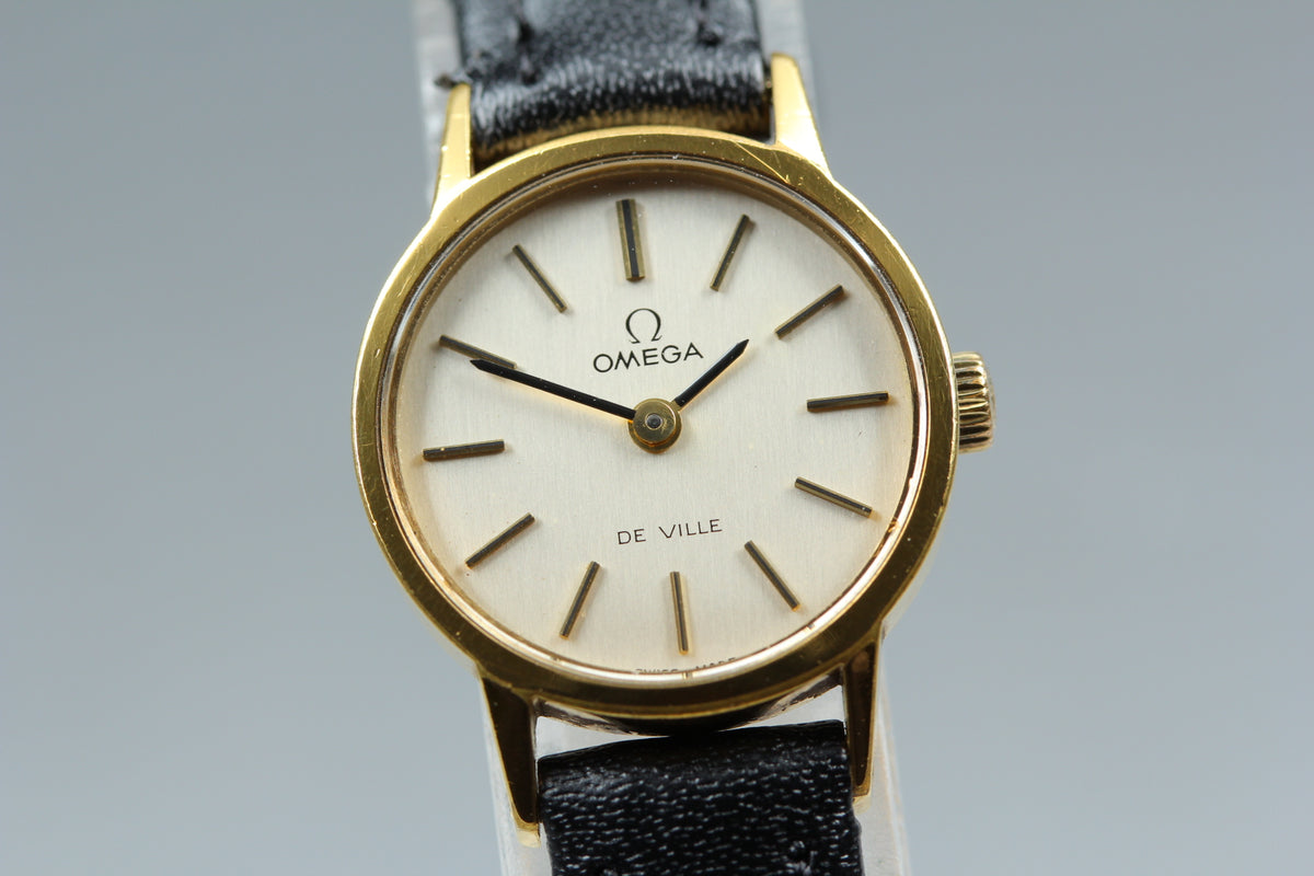 1973 Near MINT OMEGA De Ville 20mm 511.0371 Manual Champagne Dial Women Vintage