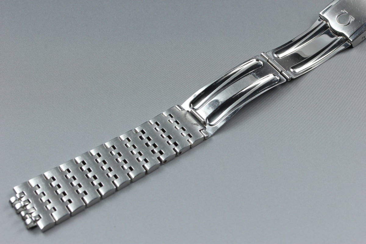 Near MINT OMEGA Bracelet 18mm FF725/1193 Stainless Steel Silver Men's Vintage