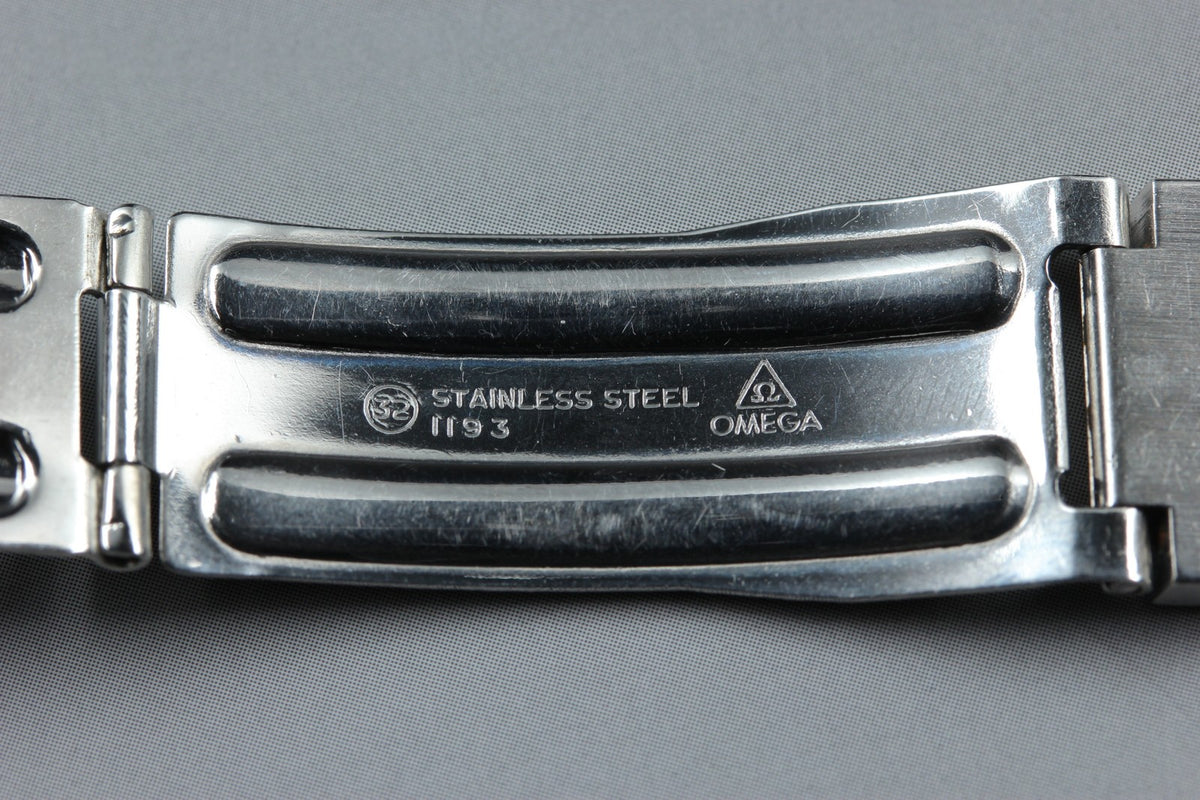 Near MINT OMEGA Bracelet 18mm FF725/1193 Stainless Steel Silver Men's Vintage