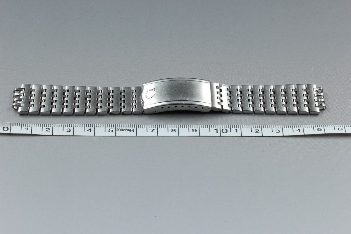 Near MINT OMEGA Bracelet 18mm FF725/1193 Stainless Steel Silver Men's Vintage