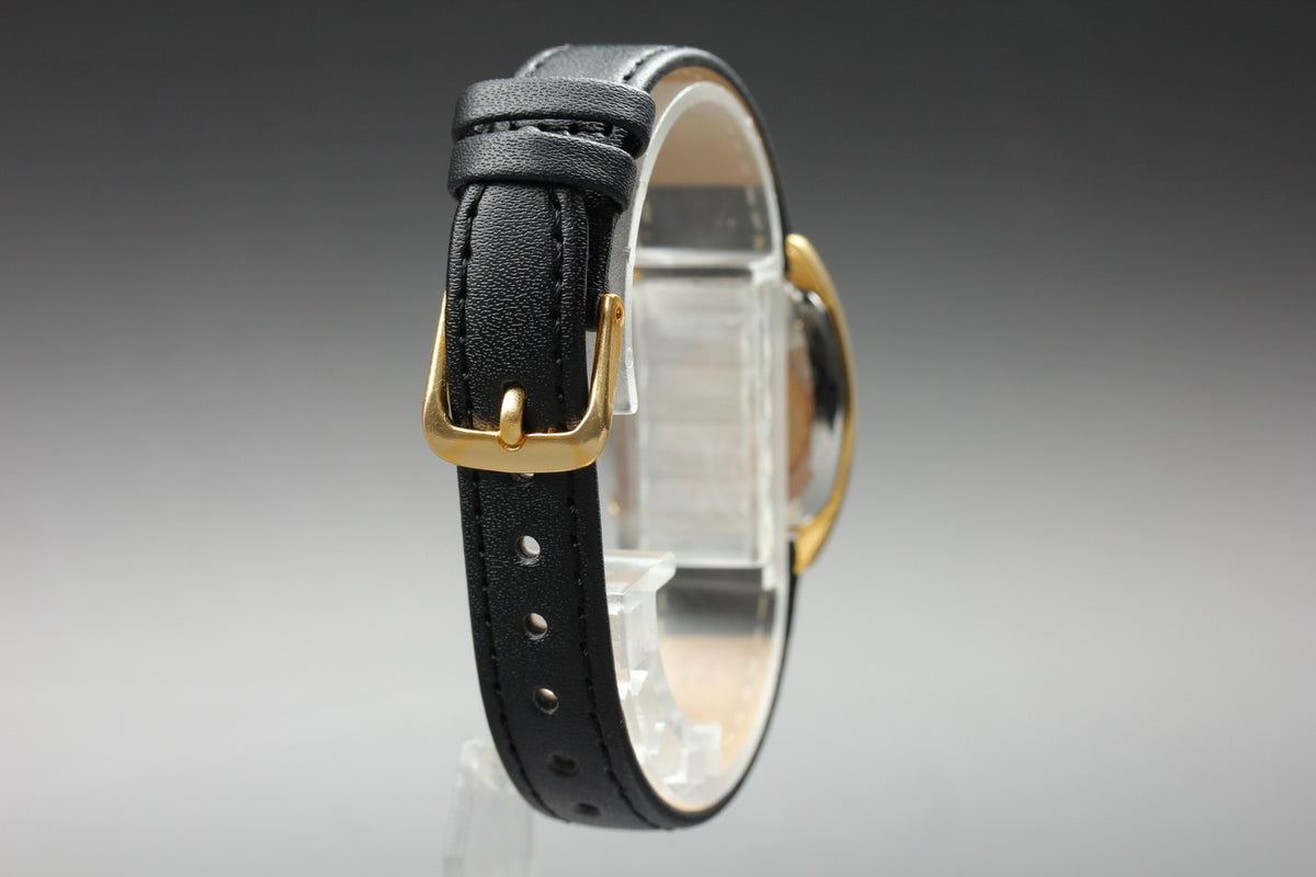1980 MINT OMEGA De Ville 24mm 591.0099 Quartz Gold Dial Women's Watch Vintage