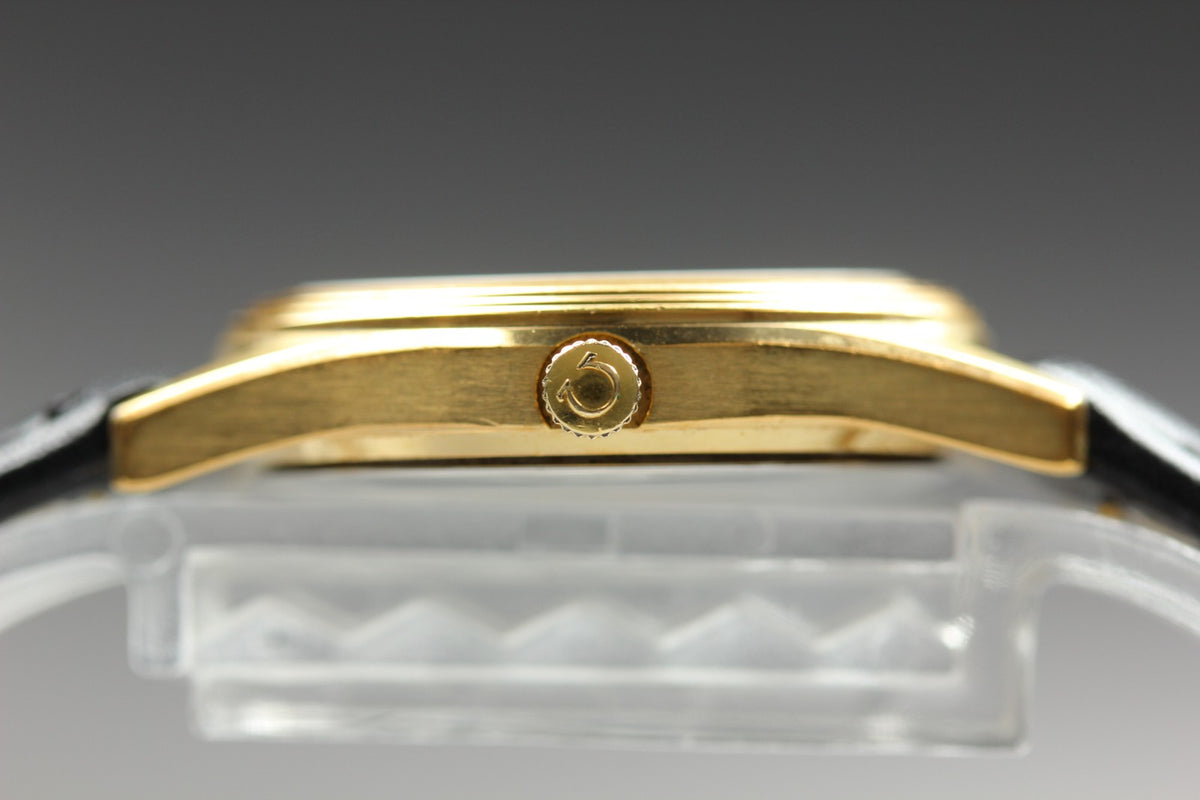 1982 OMEGA Seamaster 25mm 596.0035 Quartz Gold Plated Women's Vintage Exc+5