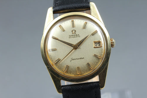 1961 Near MINT OMEGA Seamaster 33mm 14701 Automatic Champagne Dial Men's Vintage
