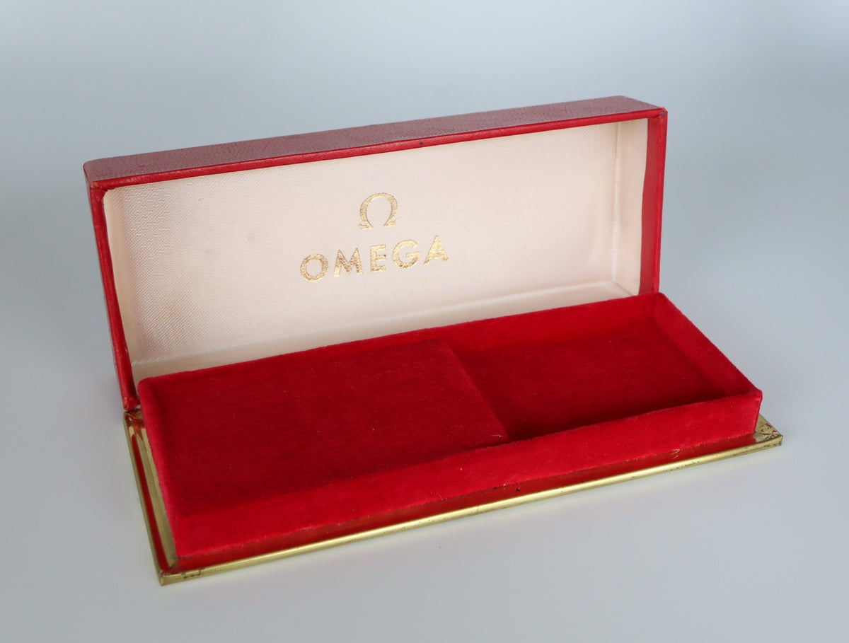 OMEGA Vintage Red Watch Box Genuine Case Only From JAPAN Exc+5 #2959