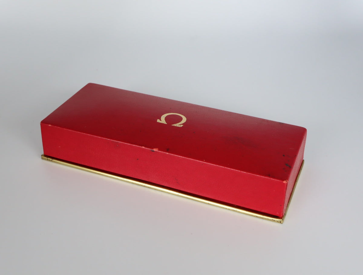 OMEGA Vintage Red Watch Box Genuine Case Only From JAPAN Exc+5 #2959
