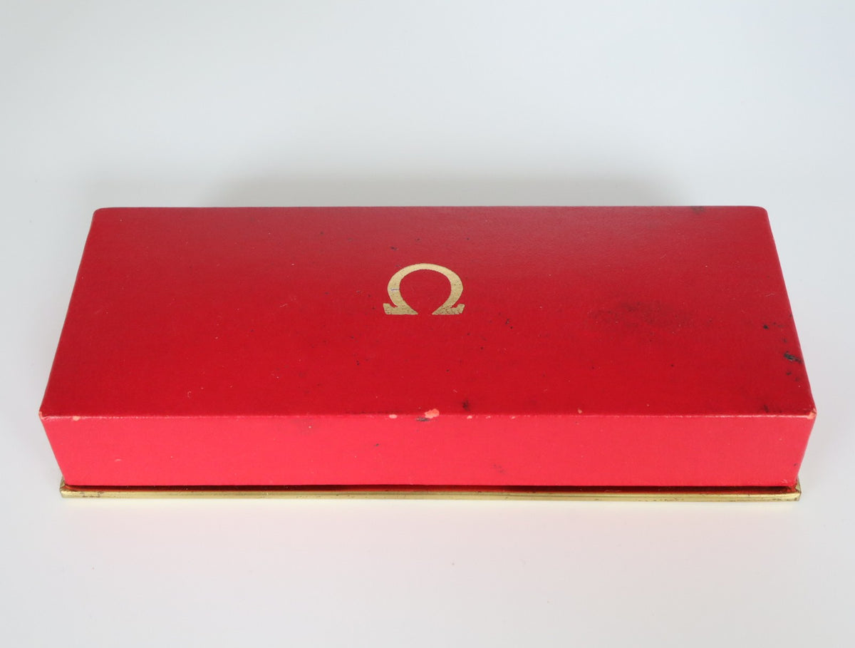 OMEGA Vintage Red Watch Box Genuine Case Only From JAPAN Exc+5 #2959