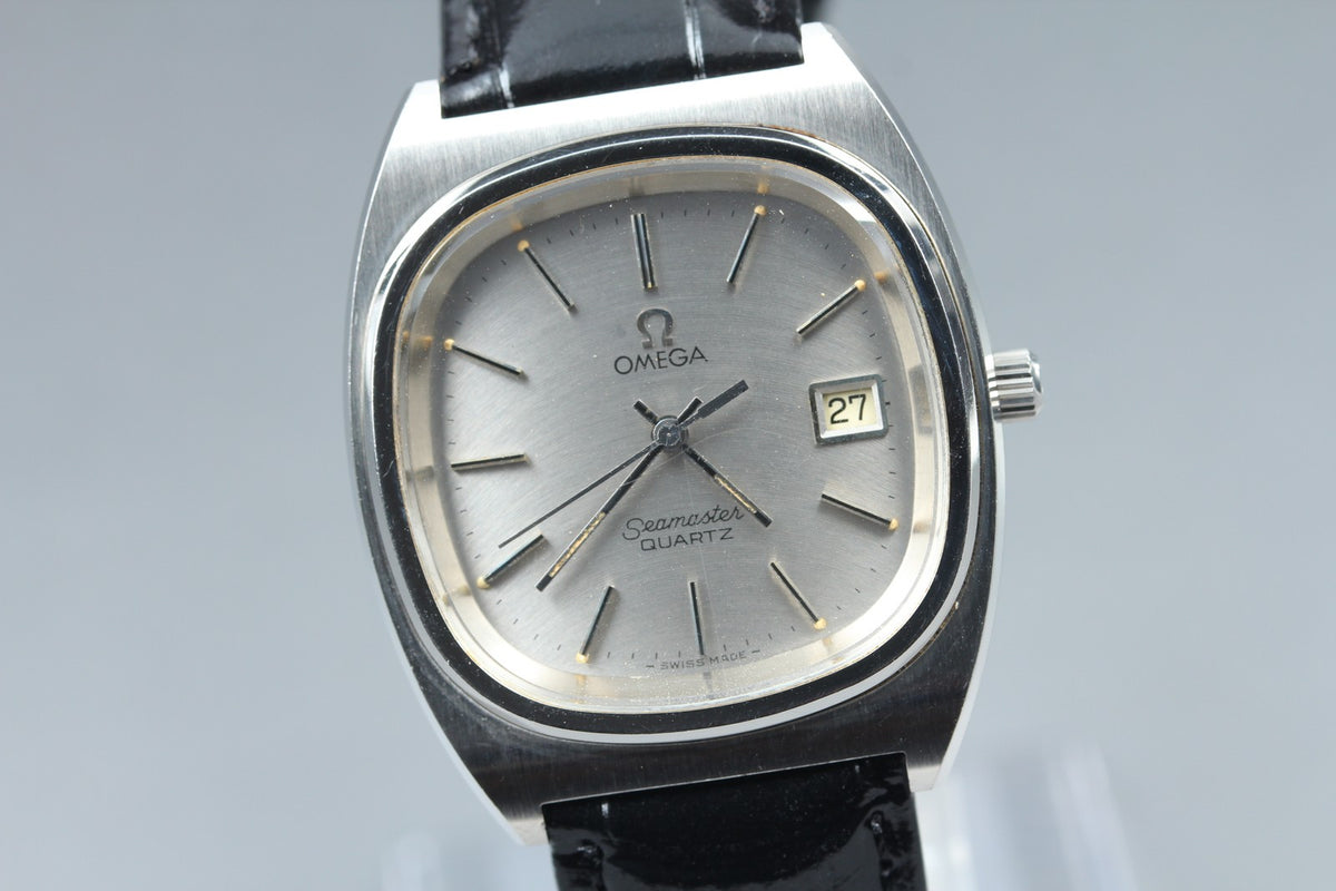 1979 OMEGA Seamaster 35mm 196.0115 Quartz Silver Dial Men's Watch Vintage Exc+5