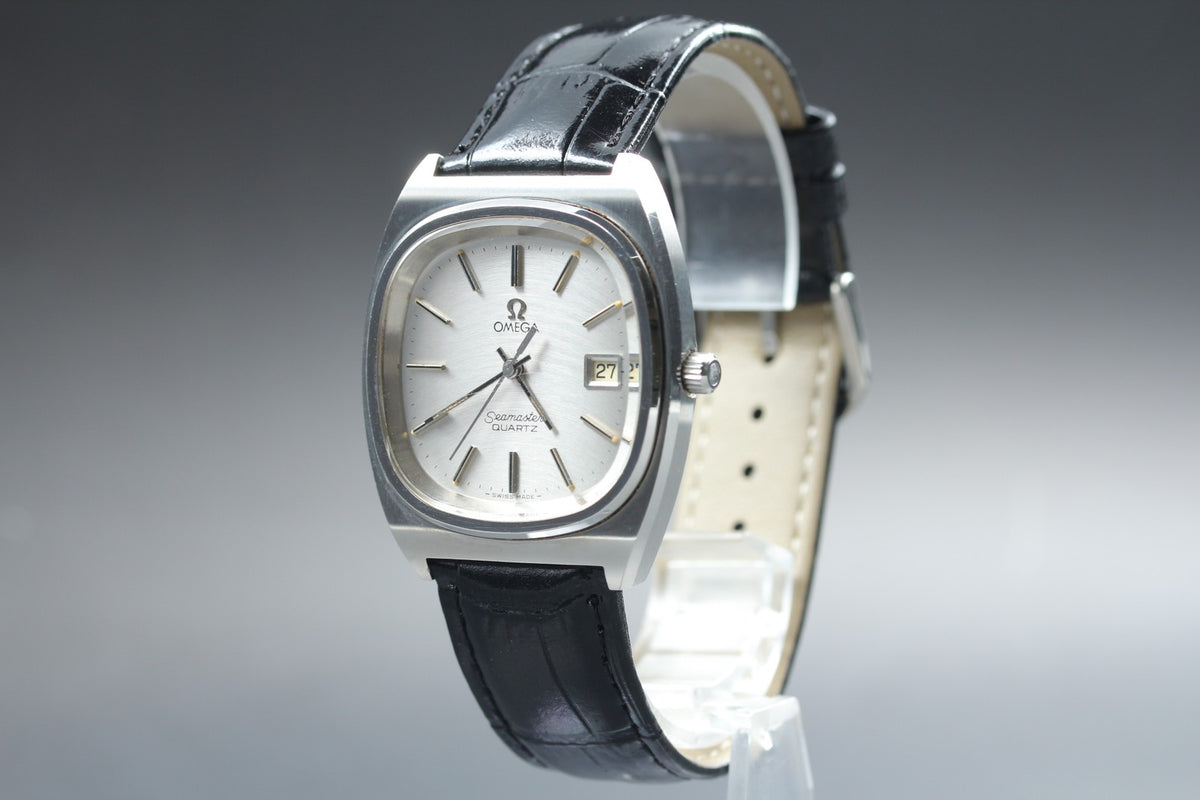 1979 OMEGA Seamaster 35mm 196.0115 Quartz Silver Dial Men's Watch Vintage Exc+5