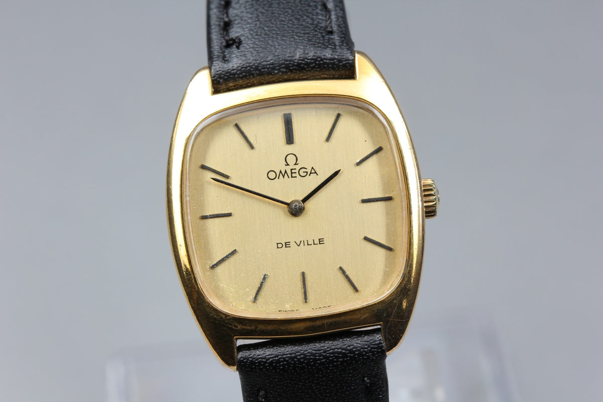 1977 Near MINT OMEGA De Ville 25mm 511.0531 Manual Gold Dial Women's Vintage