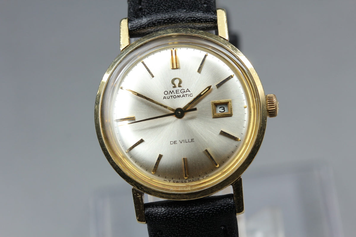 Near MINT OMEGA Seamaster De Ville 27mm Automatic Champagne Dial Women's Vintage
