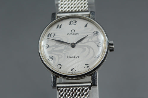 1971 Near Mint OMEGA Geneve 23mm 511.409 Manual Marble Dial Women's Vintage