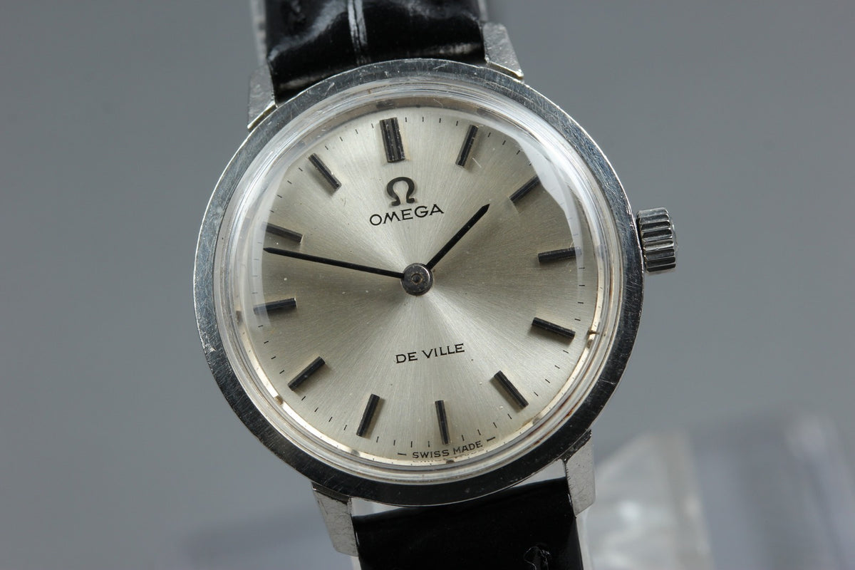 Near MINT OMEGA Seamaster De Ville 25mm 515.008 Manual Silver Dial Women Vintage