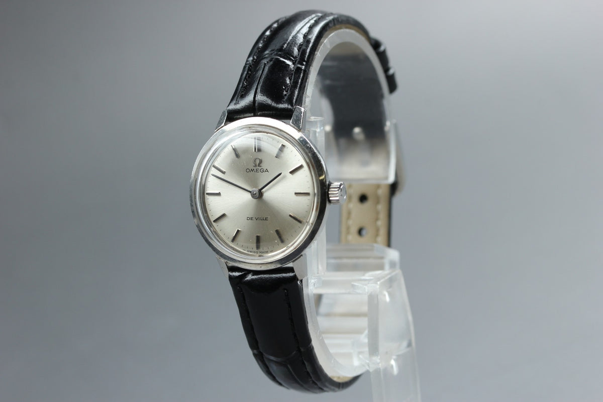 Near MINT OMEGA Seamaster De Ville 25mm 515.008 Manual Silver Dial Women Vintage