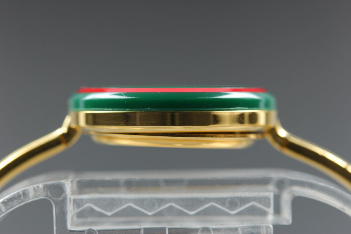 Full Set Near MINT GUCCI Change Bezel 12 Colors 26mm 1100-L Quartz White Women's