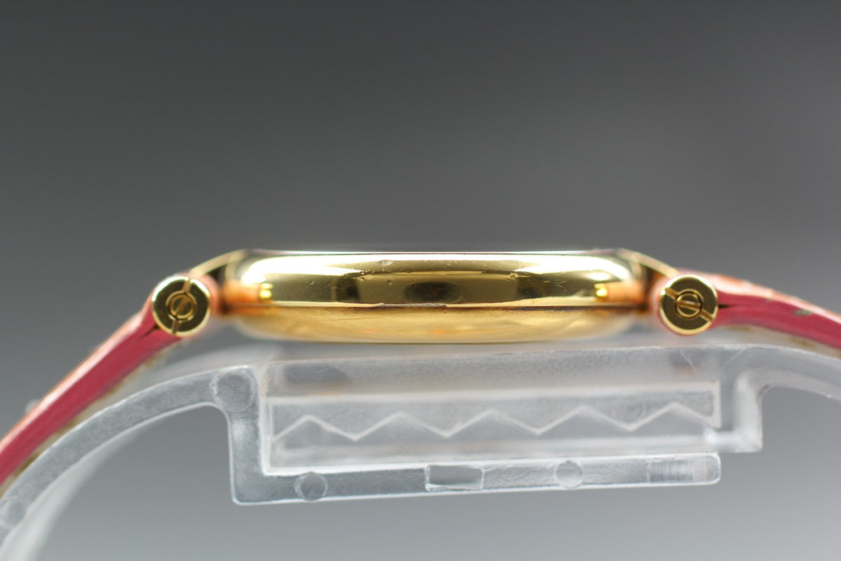 Near MINT Cartier Must de Vendome SM 24mm 590004 Vermeil SV925 Quartz Women's