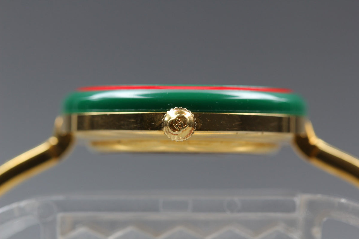 Full Set Near MINT GUCCI Change Bezel 12 Colors 26mm 11/12 Quartz White Women's