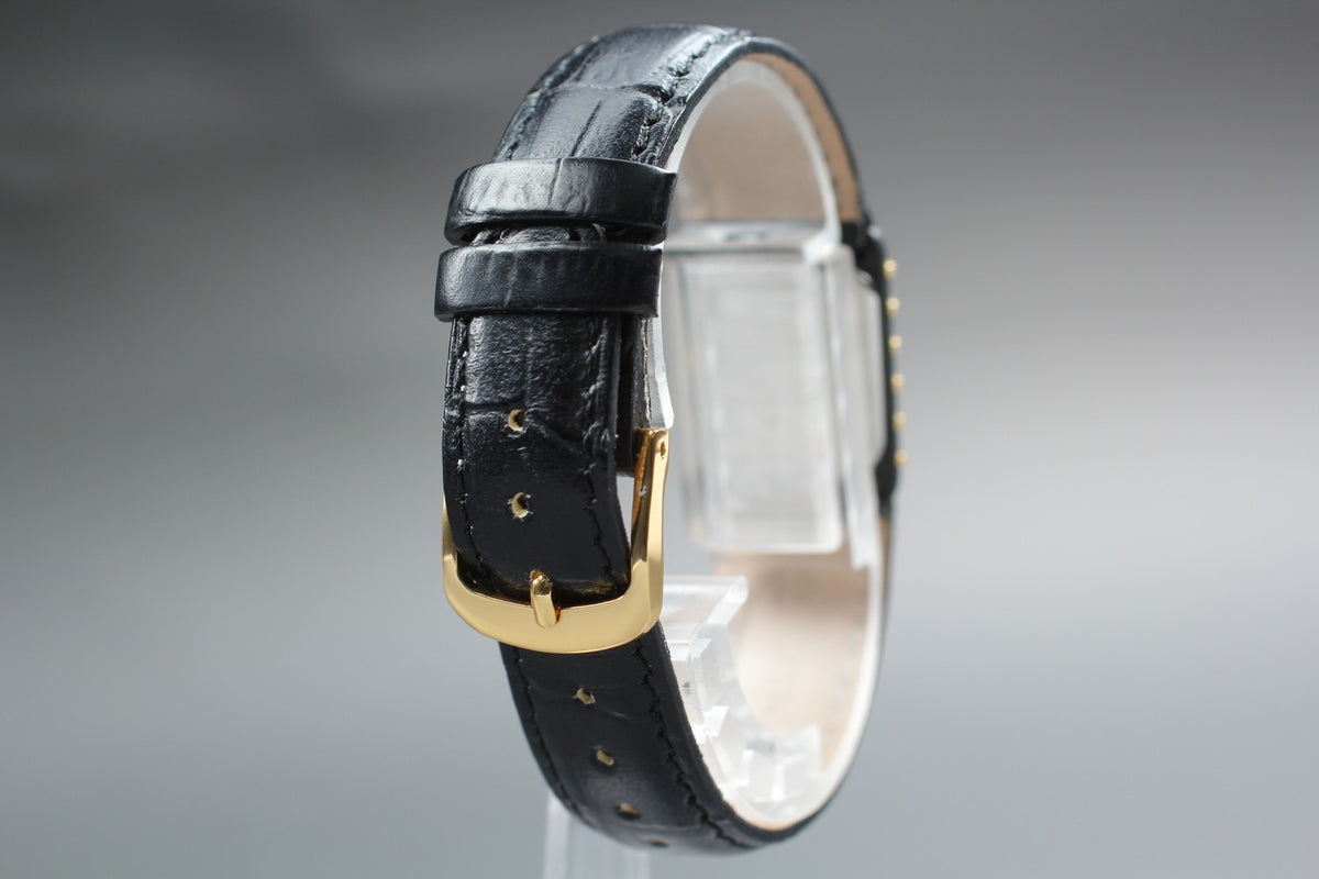 1984 Near MINT OMEGA De Ville 19mm 591.0308 Quartz Gold Dial Women's Vintage