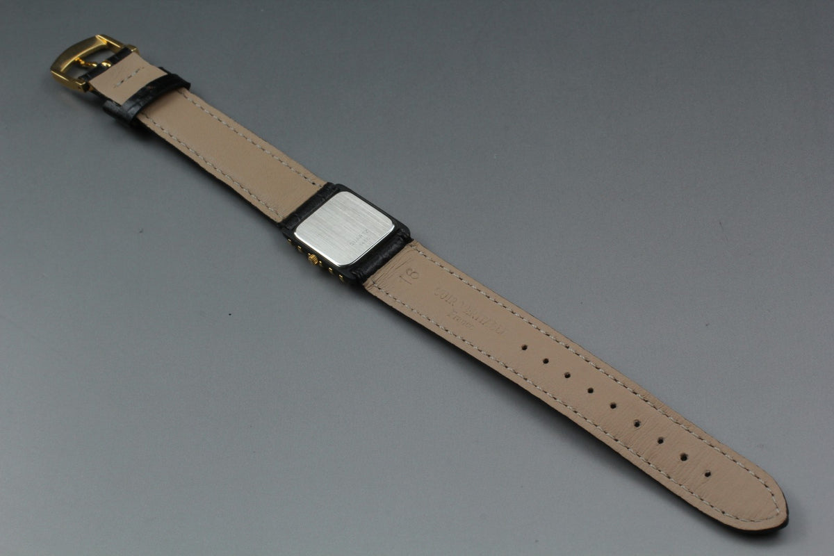 1984 Near MINT OMEGA De Ville 19mm 591.0308 Quartz Gold Dial Women's Vintage