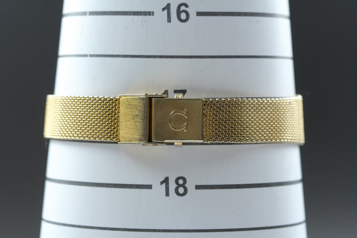 1979 Near MINT OMEGA De Ville 22mm 511.563 Manual Wind Gold Dial Women's Vintage