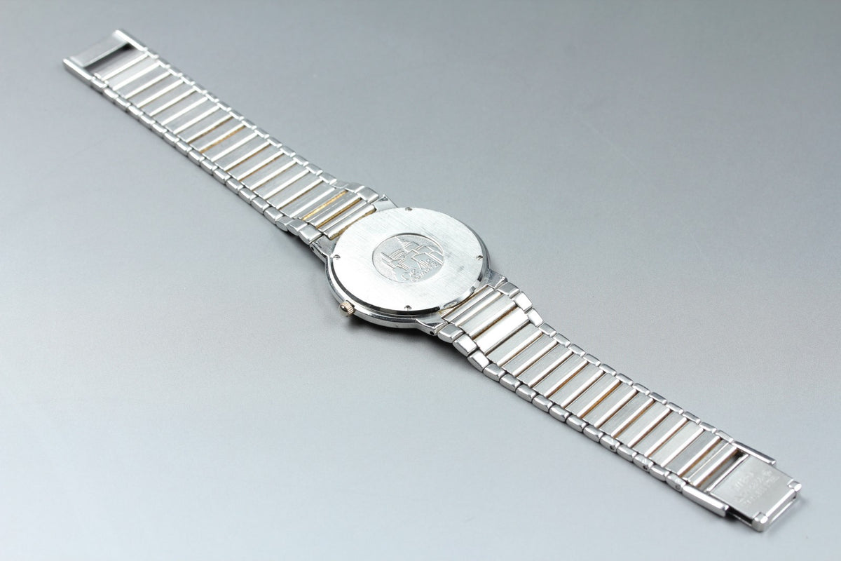 1986 Near MINT OMEGA De Ville 32mm 396.0951 Quartz Gold Dial Men's Watch Vintage