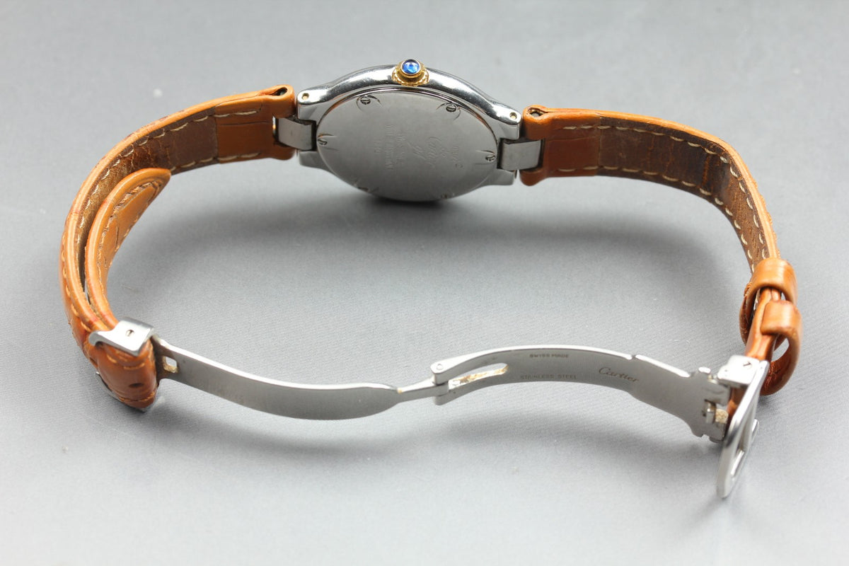 Near MINT Cartier Must 21 Vantian SM 28mm 1340 Quartz Silver Dial Women Vintage