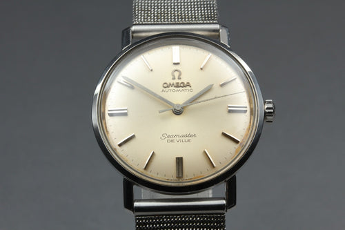 Near MINT OMEGA Seamaster De Ville 34mm Automatic Silver Dial Men's Vintage