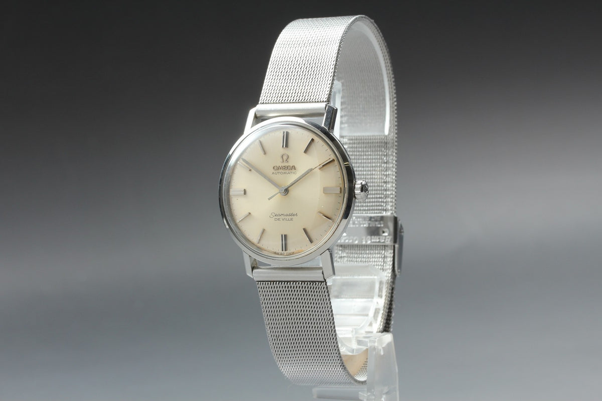 Near MINT OMEGA Seamaster De Ville 34mm Automatic Silver Dial Men's Vintage