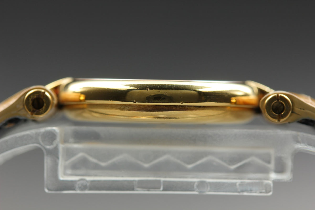 Near MINT Cartier Must de Vendome SM Vermeil 24mm 590004 Quartz Roman Women's